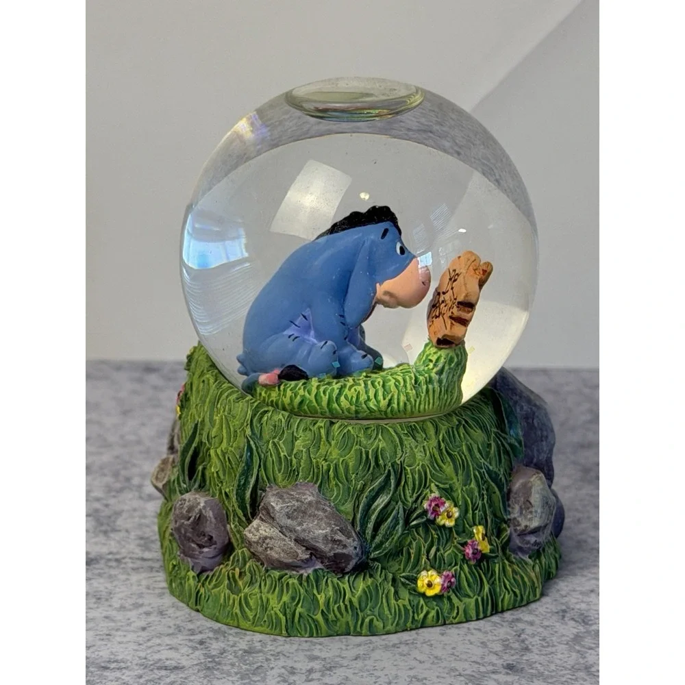 EEYORE Disney MINI SNOW GLOBE • Be Positive • Winnie The Pooh 2.8